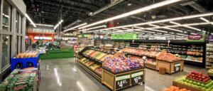 Interior of a Walmart retail store building with architecture by SGA Design Group
