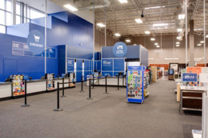 Interior of a Best Buy retail store building architecture designed by SGA Design Group