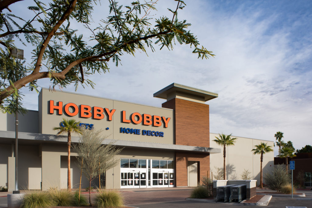 Hobby Lobby retail store building designed by SGA Design Group