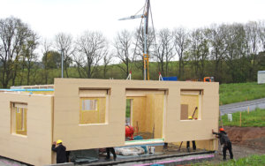 Modular Construction - Assembly of prefabricated building