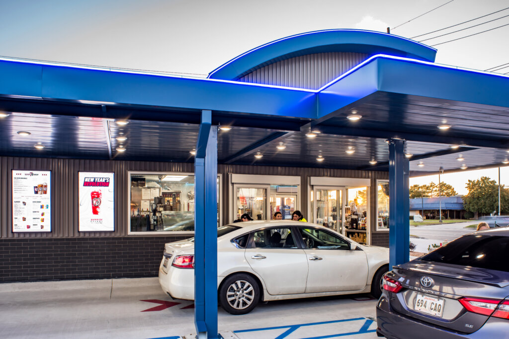 7Brew food service building drive-through designed by SGA Design Group