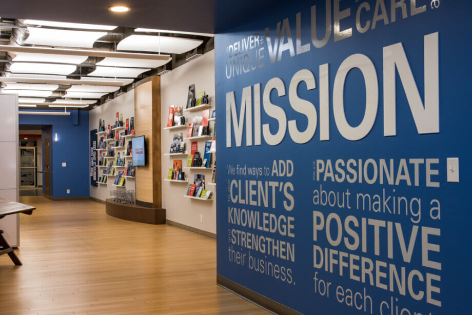 SGA Design Group Tulsa Office Headquarters Mission Wall
