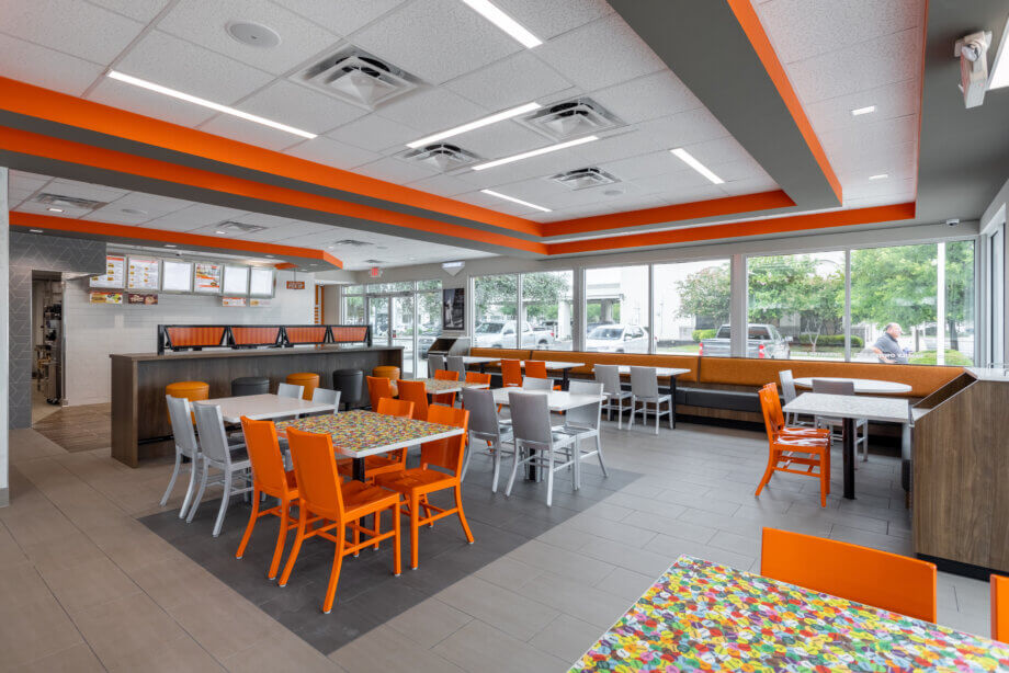 Whataburger restaurant interior by SGA Design Group